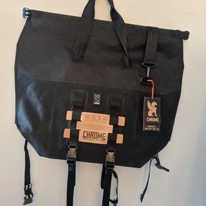CHROME BLACK URBAN EX ROLLTOP 40L TOTE BAG